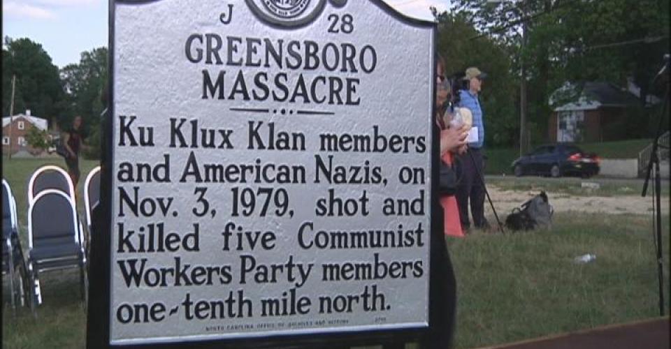 Photo of Greensboro Massacre historical marker