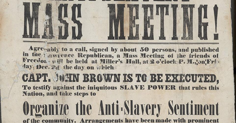 Image of Anti-Slavery Mass Meeting notice